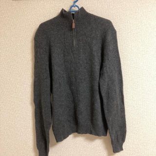 ポロラルフローレン(POLO RALPH LAUREN)のロゴ無し　ハーフジップニット　LAMBS WOOL 使用　古着(ニット/セーター)