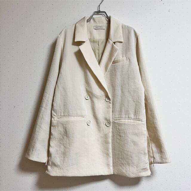 ENOF twill slit jacket ホワイト Lサイズ 新品 | www.jarussi.com.br