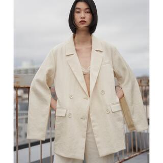 ENOF twill slit jacket ホワイト Lサイズ 新品(テーラードジャケット)