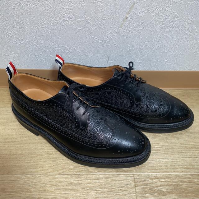 着画あり!!THOM BROWNE 革靴 ウイングチップシューズ 100 ％品質保証