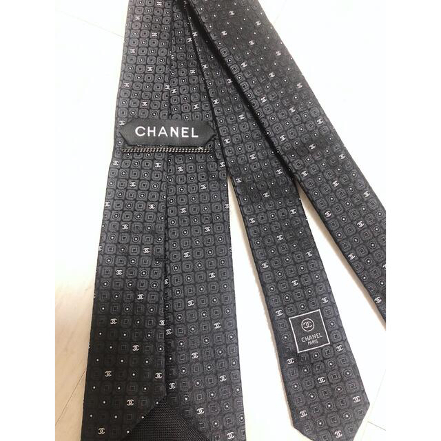 新品未使用 CHANEL ネクタイ 小紋 ロゴ ココマーク ブロックチェック