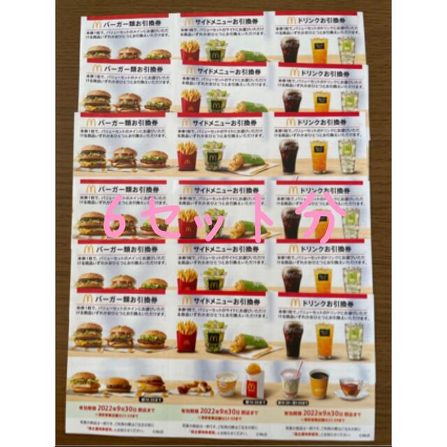 マクドナルド - マクドナルド株主優待券*6セット分 お値下げ不可の