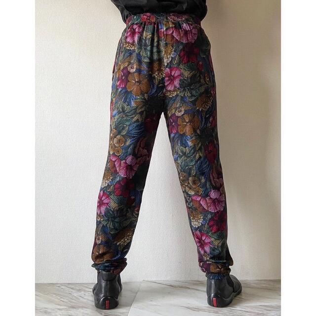 2010's エジプト製 ピンク 花柄 コットン 総柄 パンツ スラックス