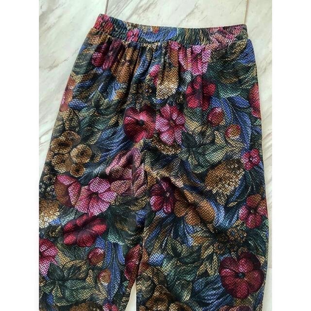 2010's エジプト製 ピンク 花柄 コットン 総柄 パンツ スラックス