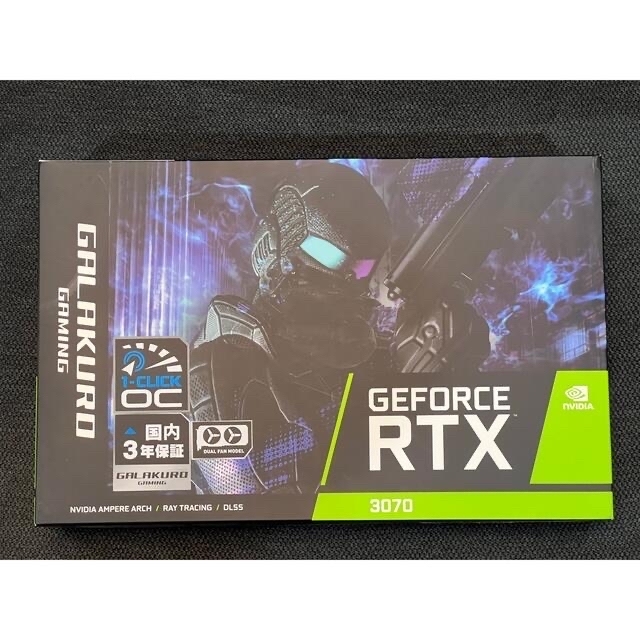 スマホ/家電/カメラGeForce GG-RTX3070-E8GB/OC/DF2 玄人志向