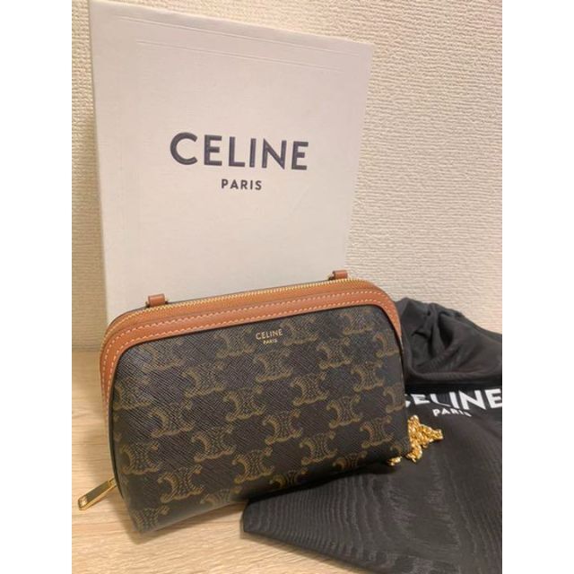 お礼や感謝伝えるプチギフト - celine セリーヌ ミニバッグ トリオンフキャンバス クラッチ チェーン ショルダーバッグ ショルダーバッグ お礼や感謝伝えるプチギフト - celine セリーヌ ミニバッグ トリオンフキャンバス クラッチ チェーン ショルダーバッグ ショルダーバッグ