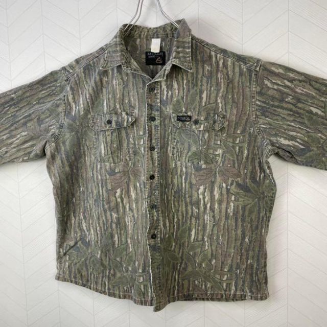 USA製90s カモフラ 迷彩 シャツジャケット リアルツリー オーバーサイズ メンズのトップス(シャツ)の商品写真