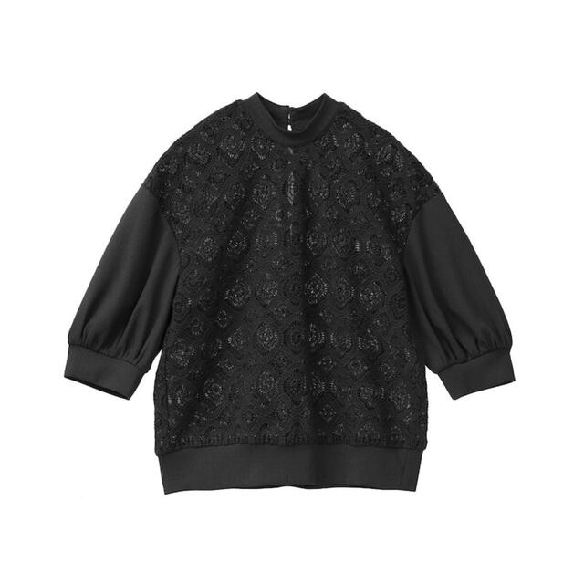 CLANE COMPACT VINTAGE LACE TOPS ブラック