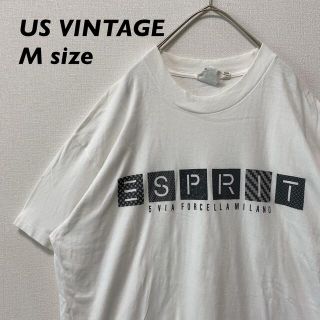 アメリカ製　半袖Tシャツ　シングルステッチ　SPRIT 白色　Mサイズ　男女兼用(Tシャツ/カットソー(半袖/袖なし))