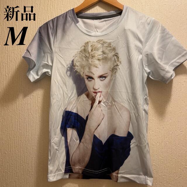 新品★90年代MadonnaセクシーTシャツ★誘惑★ユニセックス★ライトブルーM | フリマアプリ ラクマ