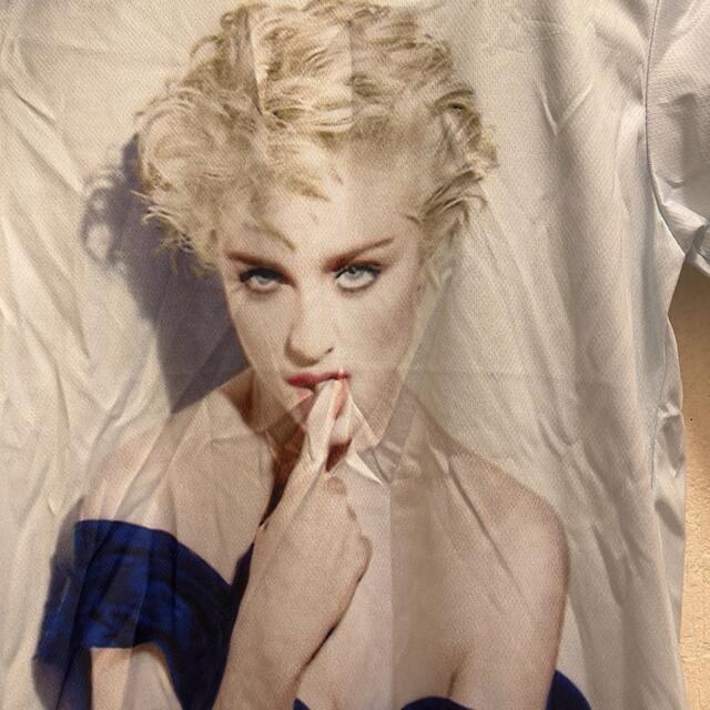 新品★90年代MadonnaセクシーTシャツ★誘惑★ユニセックス★ライトブルーM