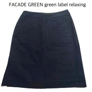 ユナイテッドアローズグリーンレーベルリラクシング(UNITED ARROWS green label relaxing)のファサードグリーン グリーン レーベル リラクシング 黒　タイトスカート 黒(ひざ丈スカート)