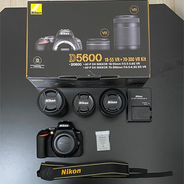 美品】Nikon D5600ダブルズームキット＋単焦点レンズ35mm - デジタルカメラ