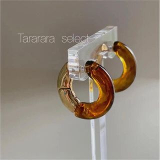 ●アクリルamber×G フープピアス●(ピアス)