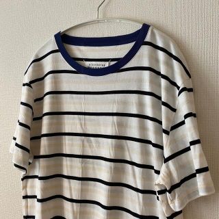 マルタンマルジェラ(Maison Martin Margiela)の未使用メゾンマルジェラボーダーTシャツXL(Tシャツ/カットソー(半袖/袖なし))