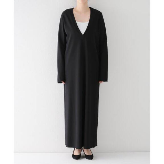 タグ付 新品 【R’IAM】 DEEP Vneck ワンピース 黒 ブラック