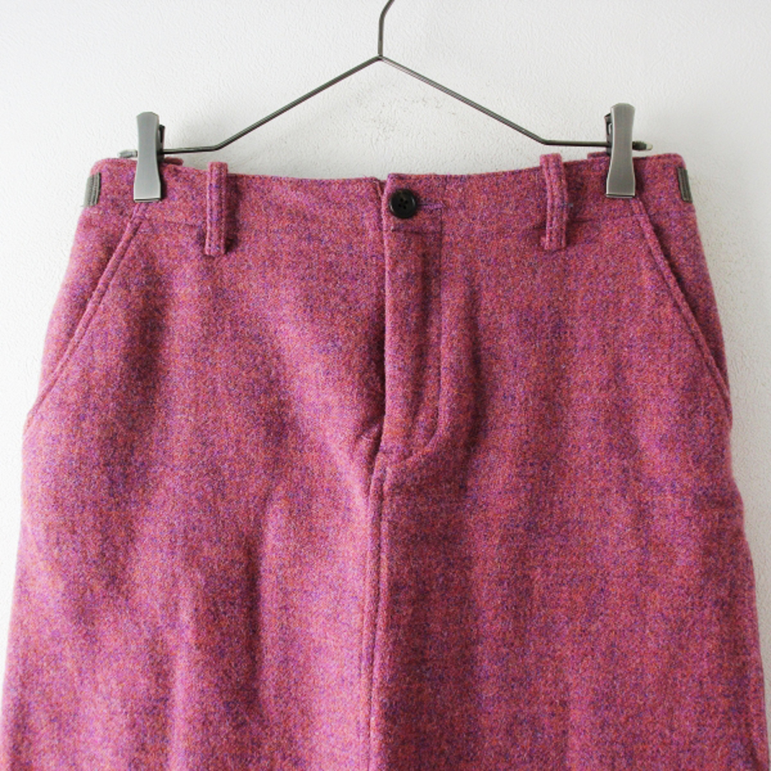 n100 エヌワンハンドレッド Harris Tweed ハリスツイード ウールスカート 34/ピンク系 ボトムス【2400012608443】 レディースのスカート(ひざ丈スカート)の商品写真