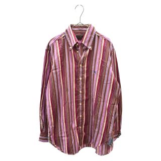 エトロ(ETRO)のETRO エトロ ボタンダウンコットンストライプ長袖シャツ パープル(シャツ)