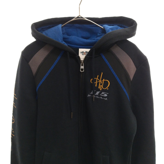 Harley Davidson(ハーレーダビッドソン)のHARLEY DAVIDSON ハーレーダビッドソン 115th Anniversary Hoodie 115周年記念ジップアップパーカー 99034-18VW ブラック メンズのトップス(パーカー)の商品写真