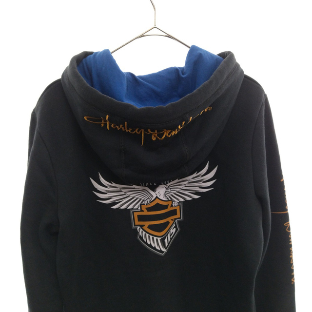 Harley Davidson(ハーレーダビッドソン)のHARLEY DAVIDSON ハーレーダビッドソン 115th Anniversary Hoodie 115周年記念ジップアップパーカー 99034-18VW ブラック メンズのトップス(パーカー)の商品写真