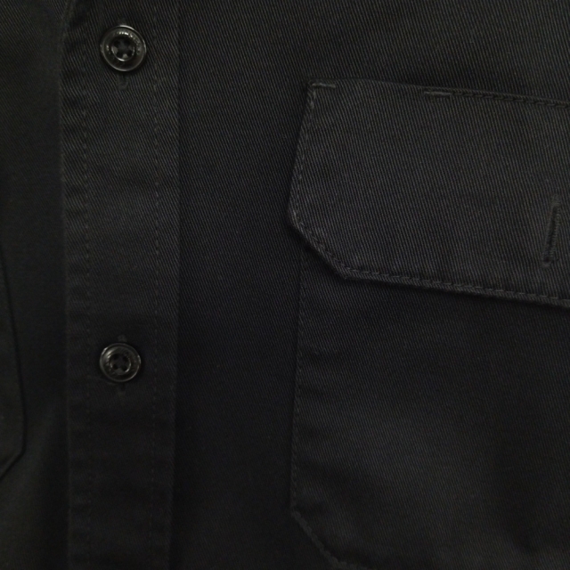 UNION ユニオン ×DICKIES バックロゴプリント ロングデニムシャツ 203M20UO01 長袖シャツ ブラック