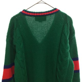 Gucci - GUCCI グッチ 20SS ケーブルニットVネックウールセーター