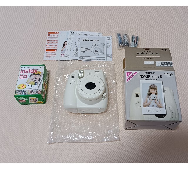 チェキ instax mini8 ホワイト - フィルムカメラ