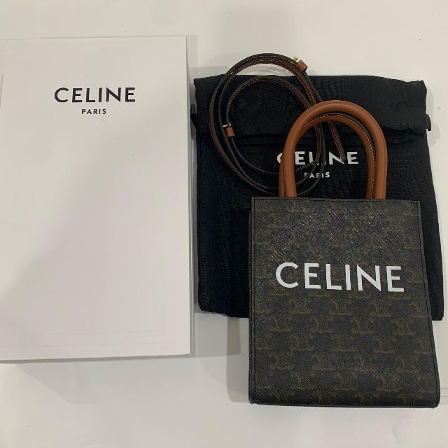 【最安値】 - celine セリーヌ バーティカルカバトリオンフキャンバストートバッグ ミニ CELINE ショルダーバッグ - www.proviasnac.gob.pe