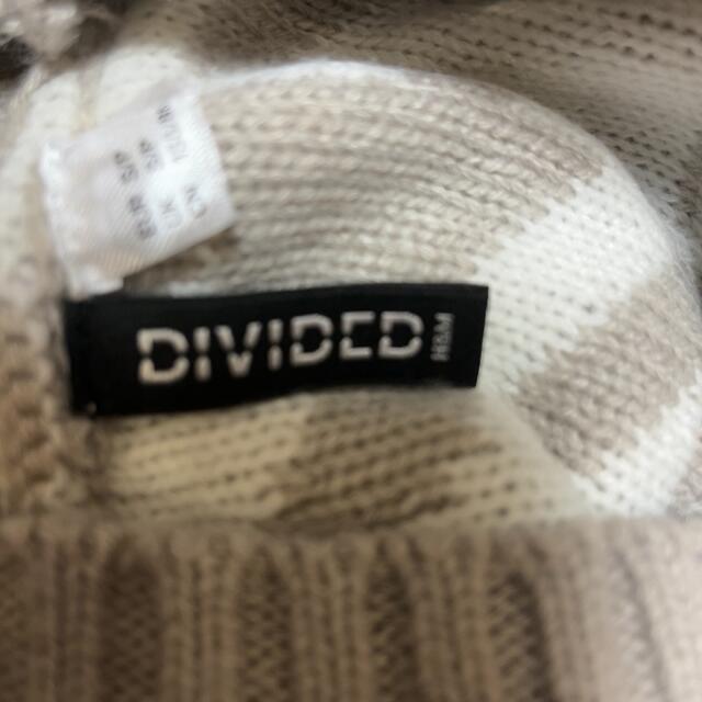 H&M(エイチアンドエム)の美品★DIVIDED★H&M★ユニセックスホワイト＆ベージュ幾何学模様セーター★ レディースのトップス(ニット/セーター)の商品写真