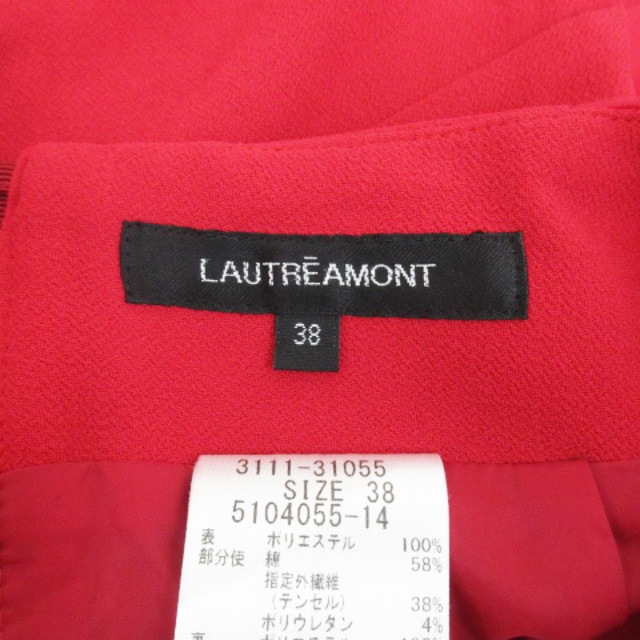 LAUTREAMONT(ロートレアモン)のロートレアモン フレアスカート ひざ丈 無地 38 赤 レッド /FF38 レディースのスカート(ひざ丈スカート)の商品写真