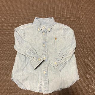 ポロラルフローレン(POLO RALPH LAUREN)のラルフローレン デニム風シャツ　85cm ライトブルー(シャツ/カットソー)