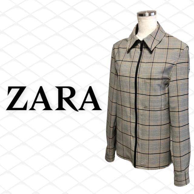 ZARA(ザラ)の242. ZARA チェック柄ジッパージャケット レディースのジャケット/アウター(ブルゾン)の商品写真