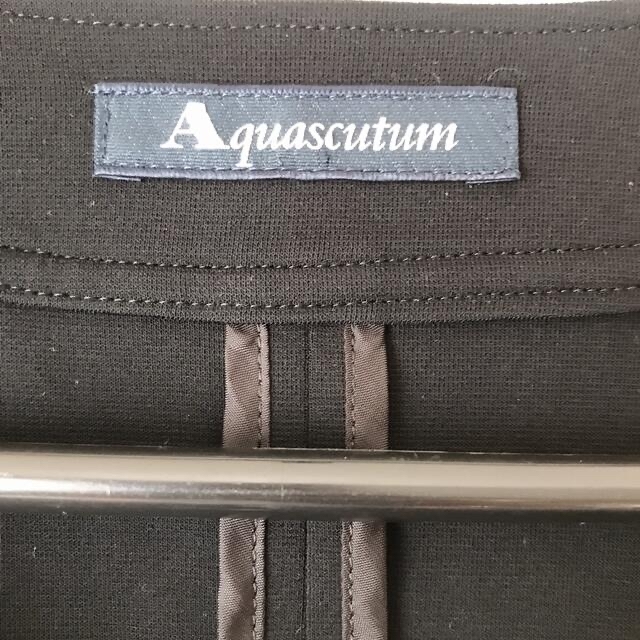 【希少】 AQUASCUTUM ショートジャケット ノーカラー 肩ベルト 黒