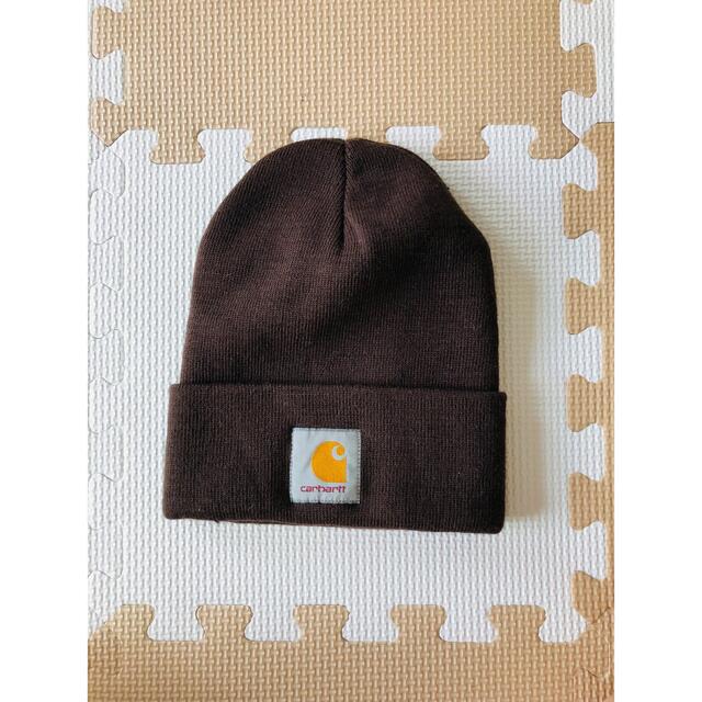 carhartt(カーハート)のCarhartt   ニットキャップ  ニット帽  ダークブラウン　こげ茶 メンズの帽子(ニット帽/ビーニー)の商品写真