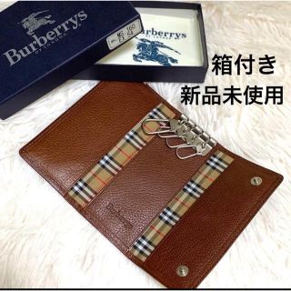 バーバリー(BURBERRY)の【新品箱付】BURBERRY 4連 キーケース カード収納有 レザー ブラウン(キーケース)