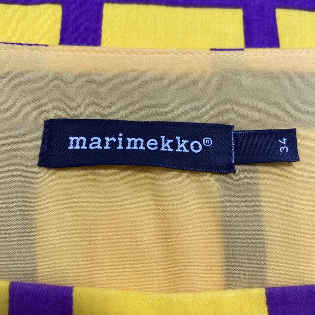 marimekko マリメッコ　ワンピース　ブロックチェック　スクエアネック 7