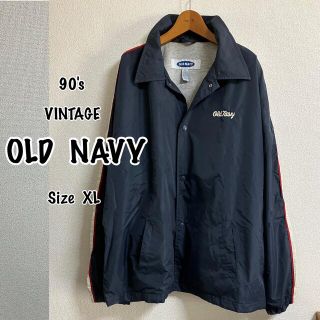 オールドネイビー(Old Navy)の♦VINTAGE・OLD NAVY♦紺×グレーナイロンジャケット♦XL♦(ナイロンジャケット)