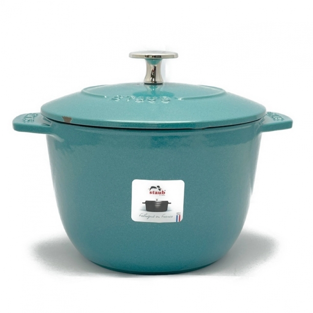 インテリア/住まい/日用品◆◆STAUB ストウブ ライスポット　ココットdeゴハン　M　16cm　2合 ミントグリーン