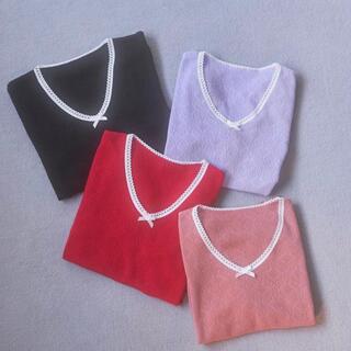 エピヌ(épine)のtreatürself vintage ribbon knit tops(カットソー(半袖/袖なし))