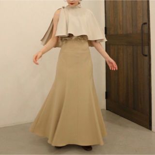 Acka  cape fringe tops (brown)(カットソー(半袖/袖なし))