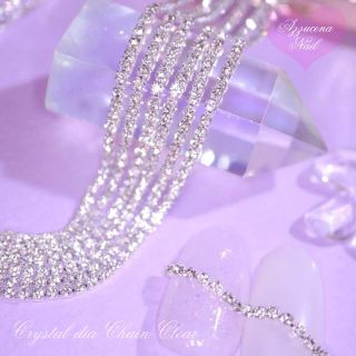 高品質 Crystal dia chain Clear ss4 100cm ✧(ネイル用品)