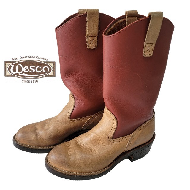 【レア】美品99年 ウエスコ WESCO カスタムボス ペコスブーツ ウエスタン