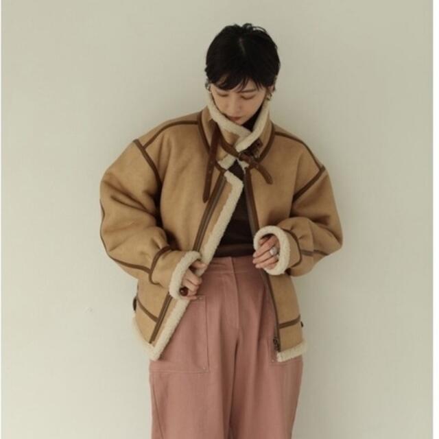 美品◯todayful◯フライトジャケット◯ベージュ◯38 - ムートンコート