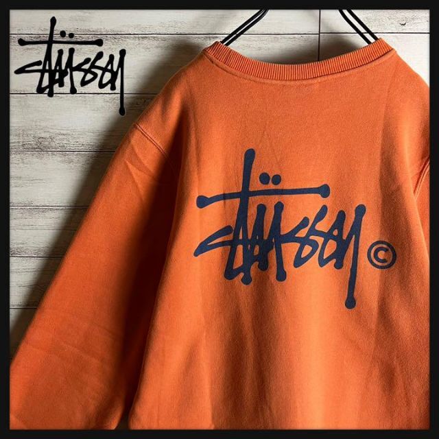 完売品　ステューシー　stussy 同色ロゴ　デカロゴ　スウェット