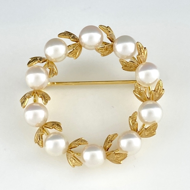 新しく着き パール ミキモト - MIKIMOTO デザインブローチ 【中古】 YG