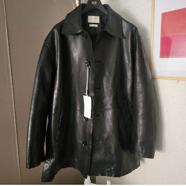 週末割　yoke  CUT-OFF LEATHER CAR COAT 　サイズ3