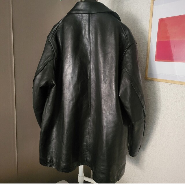 週末割　yoke  CUT-OFF LEATHER CAR COAT 　サイズ3