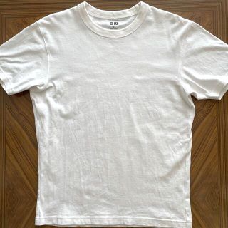 ユニクロ(UNIQLO)のユニクロ　半袖白Tシャツ　メンズSサイズ(Tシャツ/カットソー(半袖/袖なし))