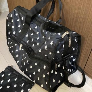 新品 レスポートサック ミッフィーアンドダーンブラック ボストン
