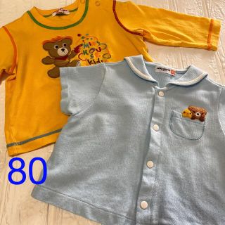 ミキハウス(mikihouse)のmikihouse 80 長袖　半袖２枚セット　男の子(シャツ/カットソー)